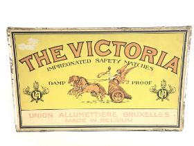 A vintage large matchbox for The Victoria safety m