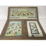 Three 20th Century Middle Eastern framed pictures