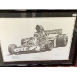 Alan Stammers limited edition 86/250 signed print signed by Jackie Stewart. (Catagory D)