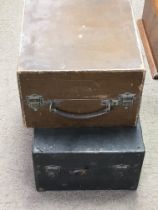 Two vintage Decca portable gramophones, this lot cannot be posted