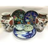 A collection of Oriental ceramic comprising a pair