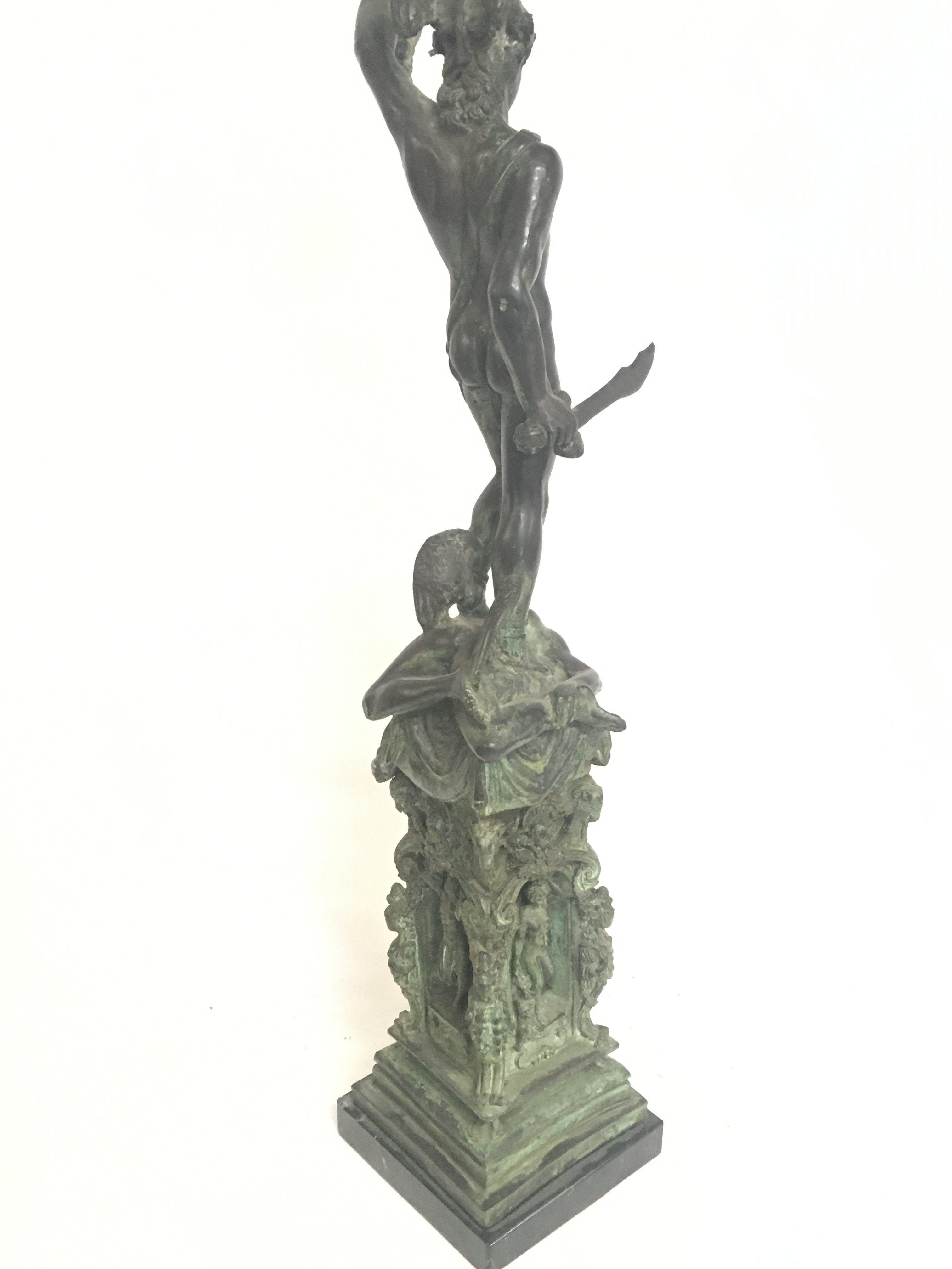 Bronze Perseus with the head of Medusa bronze figu - Image 7 of 7