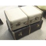Two Vintage trunks, dimensions 48x76x32cm & 45x68x