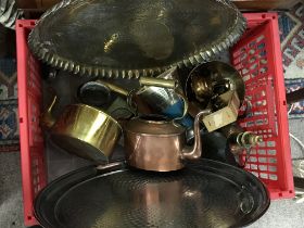 A Collection of Indian brass ware and other includ