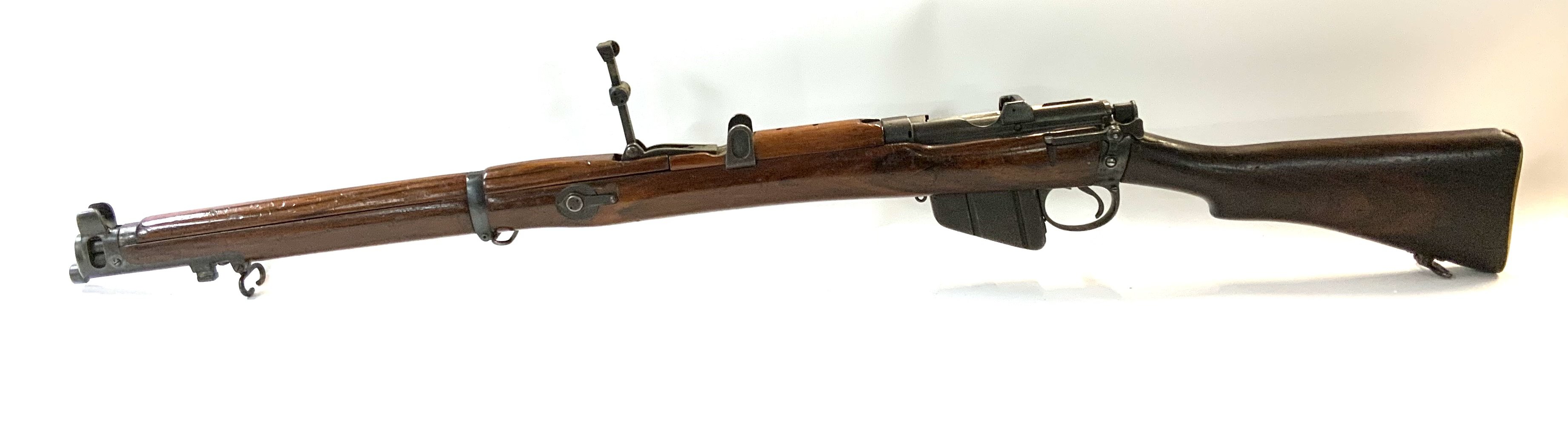 Deactivated WW1 SMLE MKIII Rifle.303, 25 inch barrel. Top mounted leaf sight. Body with maker " - Image 3 of 10