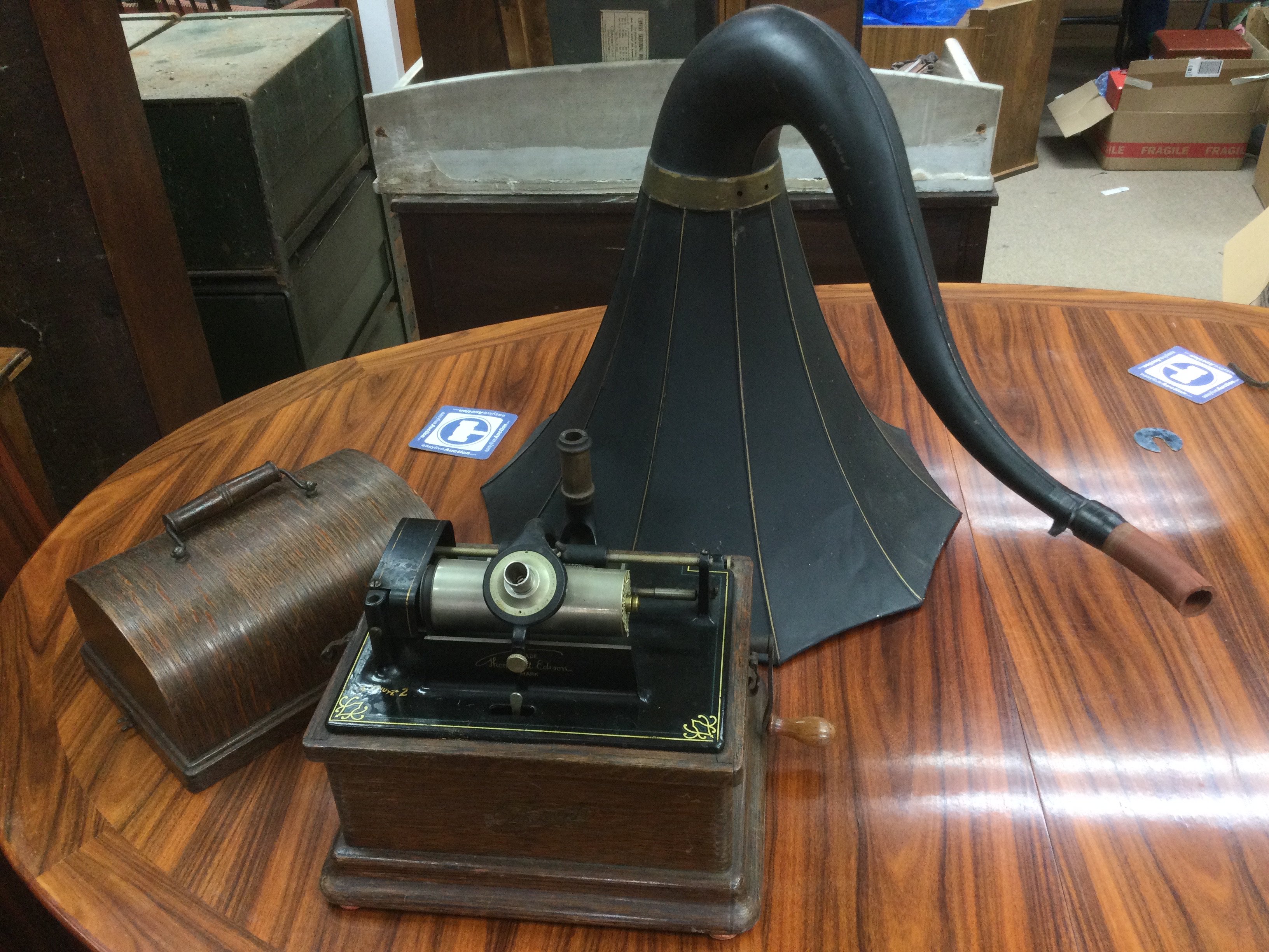 A Thomas Edison model A phonograph. Shipping categ - Image 3 of 3