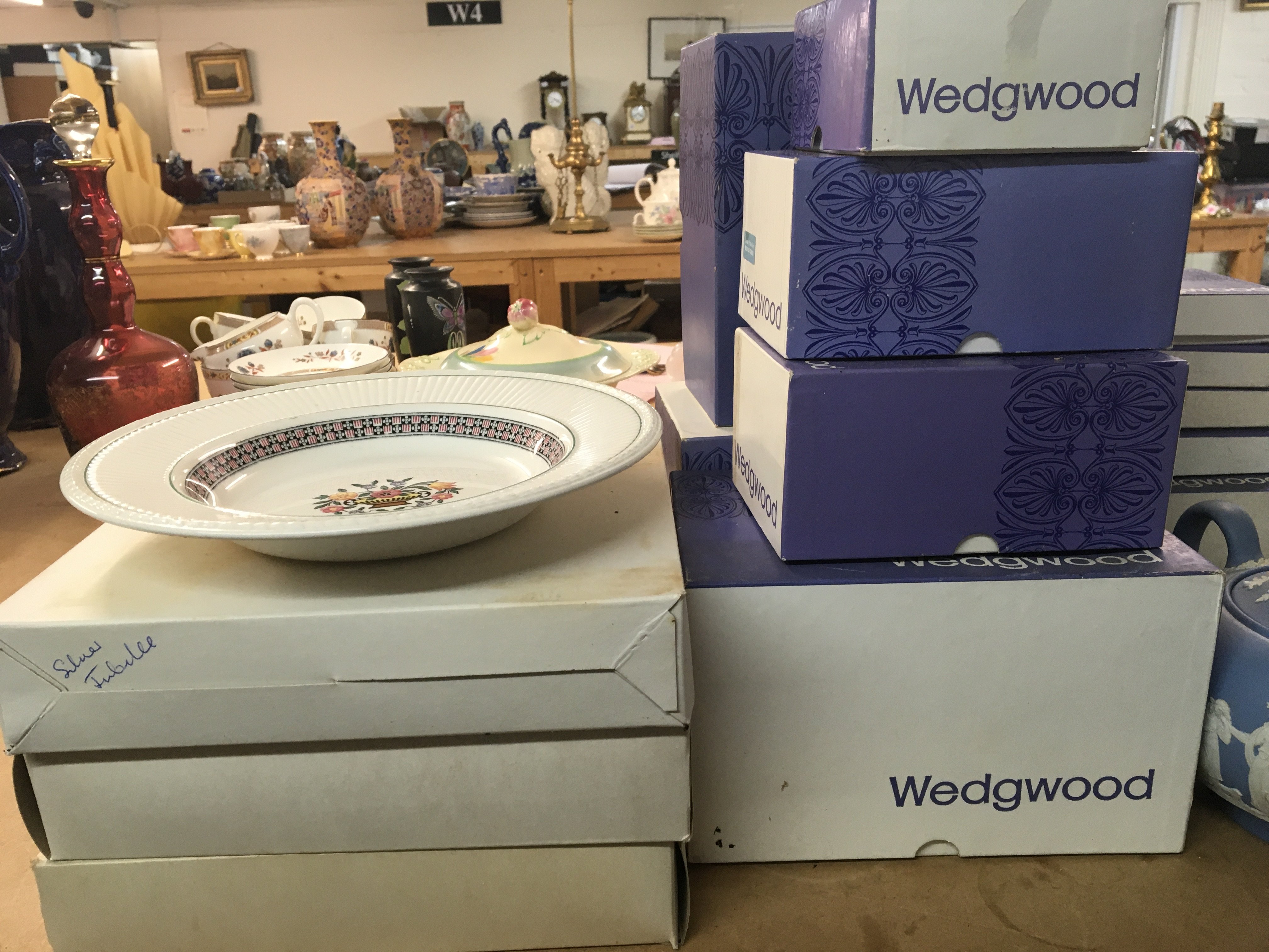 A collection of boxed Wedgwood Jasperware vases sm - Image 2 of 2