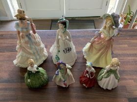 7 Royal Doulton figurines (D)
