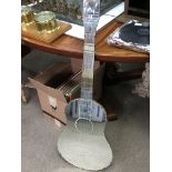 A mirror in the form of a classical guitar. 100cm tall. This lot cannot be posted