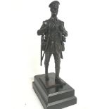 A bronze figure by Stadder of a WW1/2 Welsh genera
