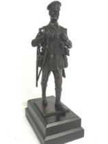 A bronze figure by Stadder of a WW1/2 Welsh genera