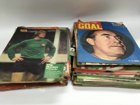 A collection of football programs as well as ticke