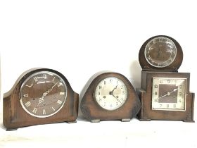 A Collection of mid 20th century mantle clocks including Smiths & Foreign. This lot cannot be