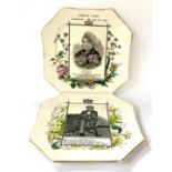 2 Commemorative plates featuring Queen Victoria an