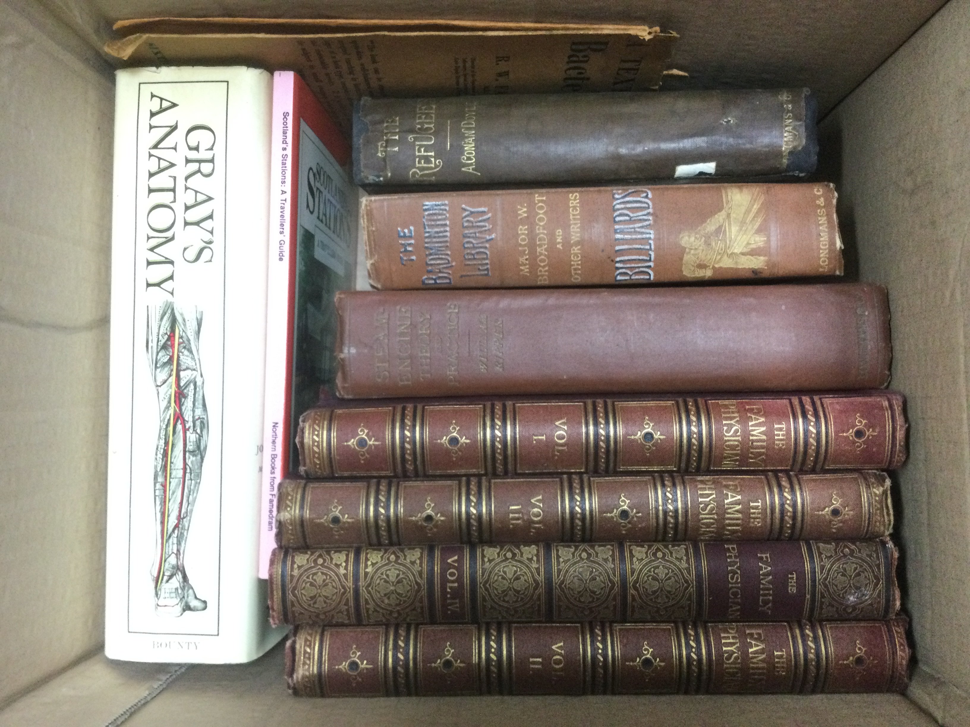 A box of old books, maps and other ephemera. Shipp - Image 2 of 3