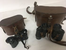Two pairs of small vintage Carl Zeiss binoculars a
