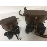 Two pairs of small vintage Carl Zeiss binoculars a