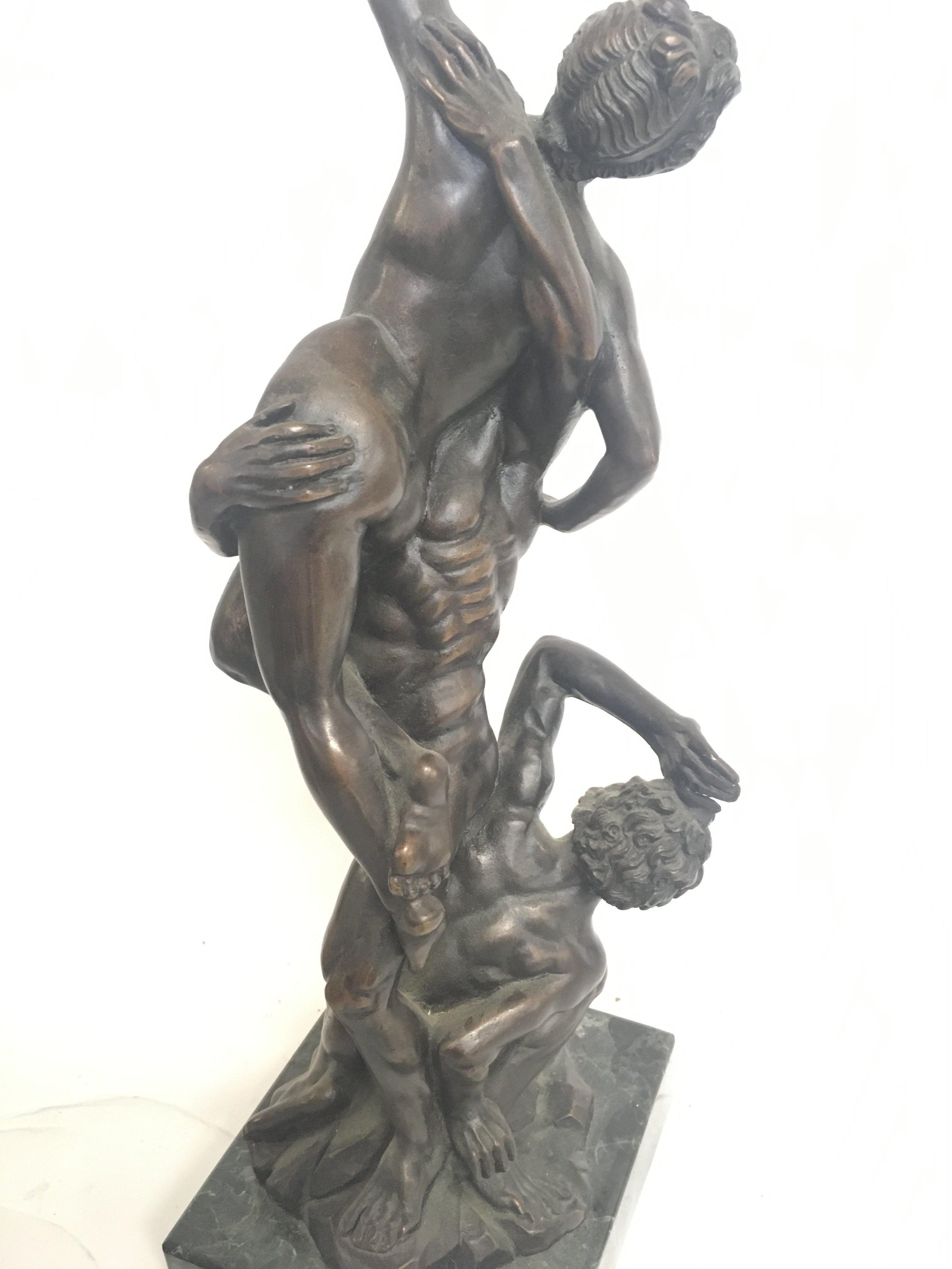 Rape of the Sabine woman Classic nude bronze figur - Image 4 of 4