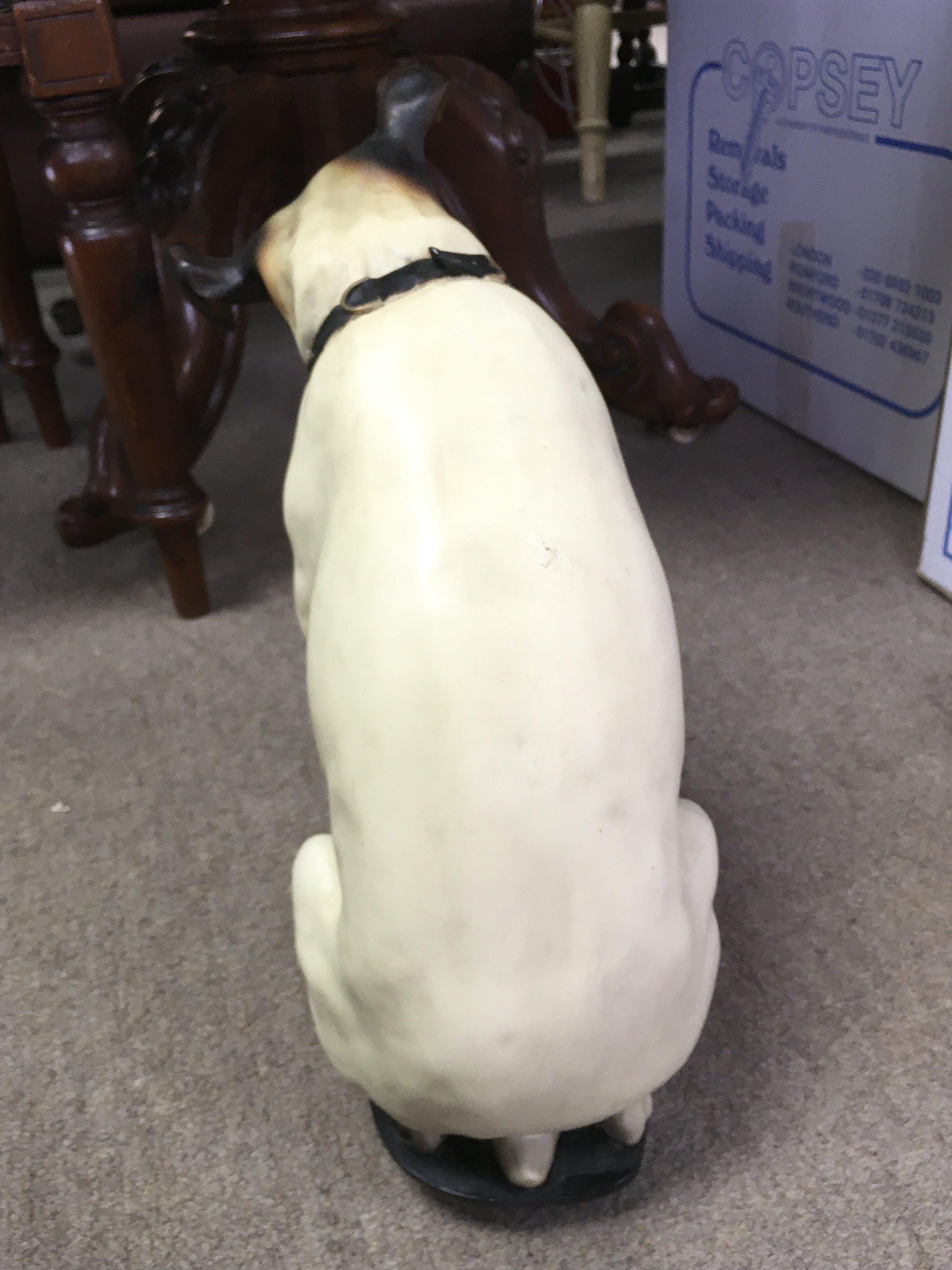 A vintage HMV dog figure, 34cm tall. This lot cannot be posted. - Image 3 of 4