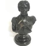 A Fredericks Bronze Admiral Lord Nelson bust. 32cm