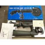 A boxed vintage turret sporting scope 20-30-40-60x