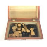 A vintage wooden Chess set, postage category B