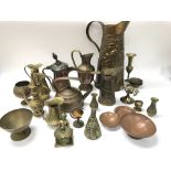 A collection of assorted brass wear.