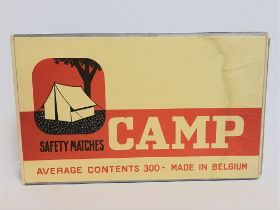 Vintage large advertising matchbox for camp matche