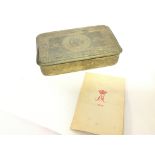 Queen Mary 1914 Christmas fund Tin with cigarettes