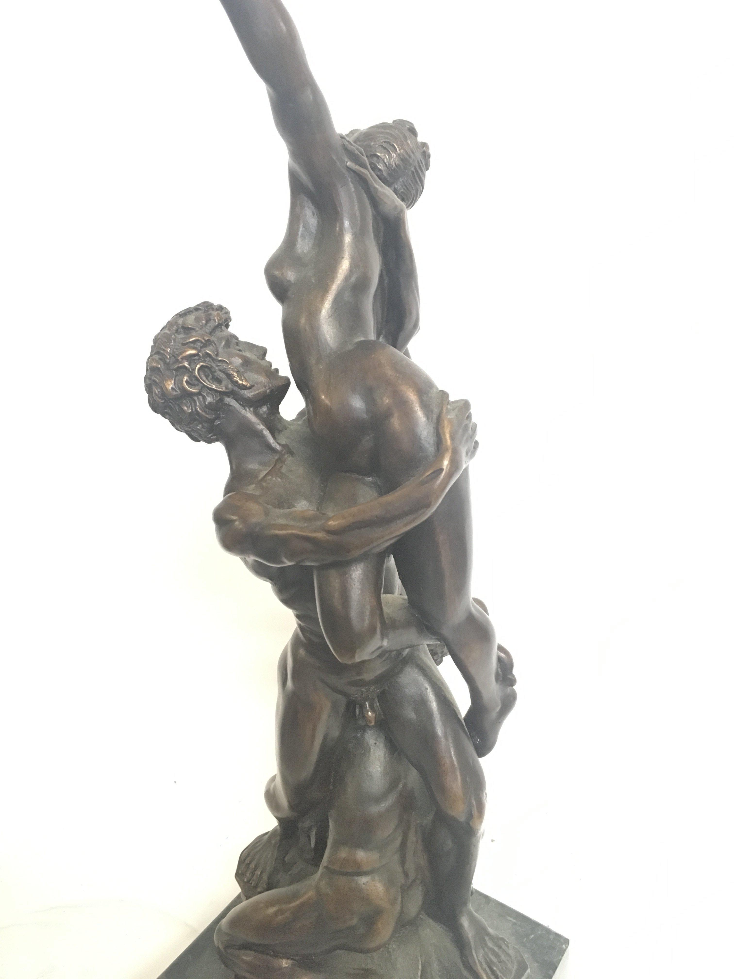 Rape of the Sabine woman Classic nude bronze figur - Image 3 of 4