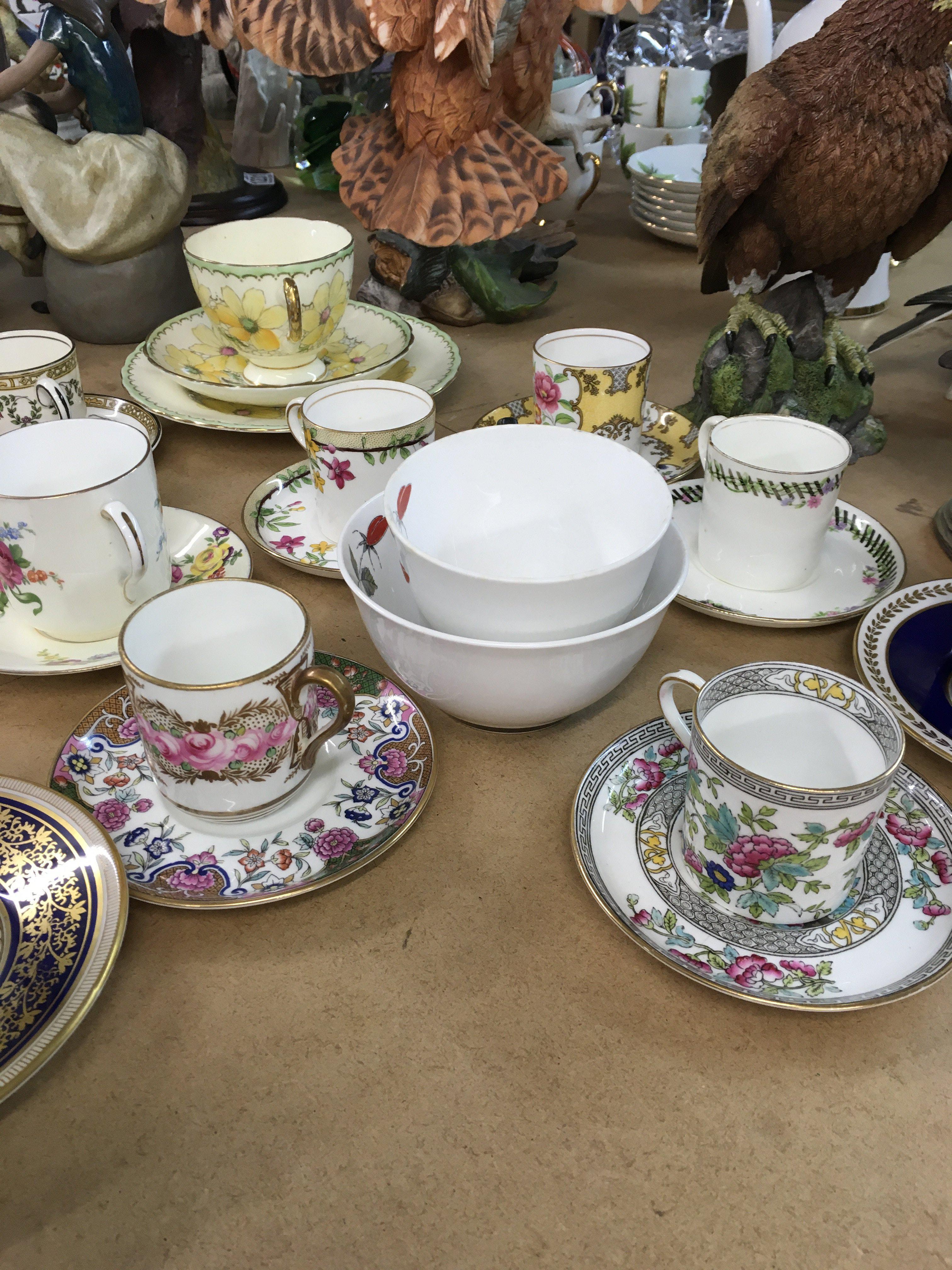 A collection of cups and saucers including Ansley - Image 3 of 3