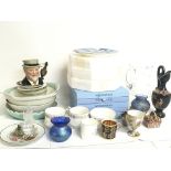 An assortment of ceramics including boxed Wedgewoo