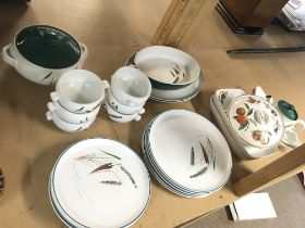 A collection of Denby ware, Royal Worcester. No ob