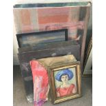 A collection of Oil on canvas paintings by A.H Palmer including abstract, portraits etc. This lot