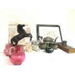 A mixed collection of items including Victorian cr