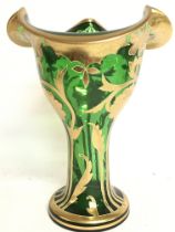 A Loetz style Art Nouveau glass vase. 28cm tall No