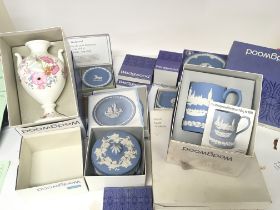 A collection of boxed Wedgwood Jasperware ceramics