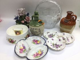 A Royal Albert bowl in Old Country Roses pattern,