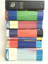 A collection of Harry Potter books including four