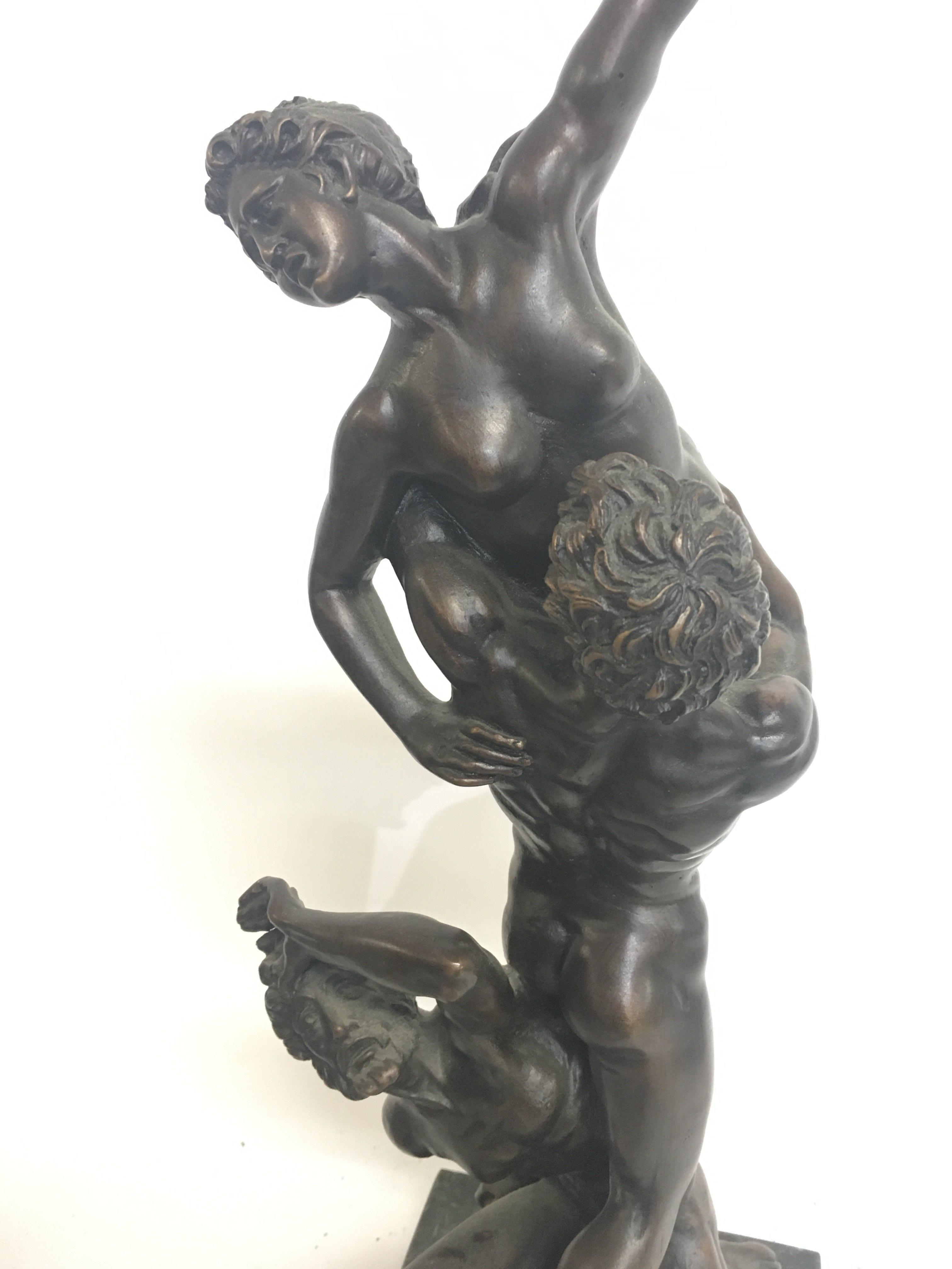 Rape of the Sabine woman Classic nude bronze figur - Image 2 of 4