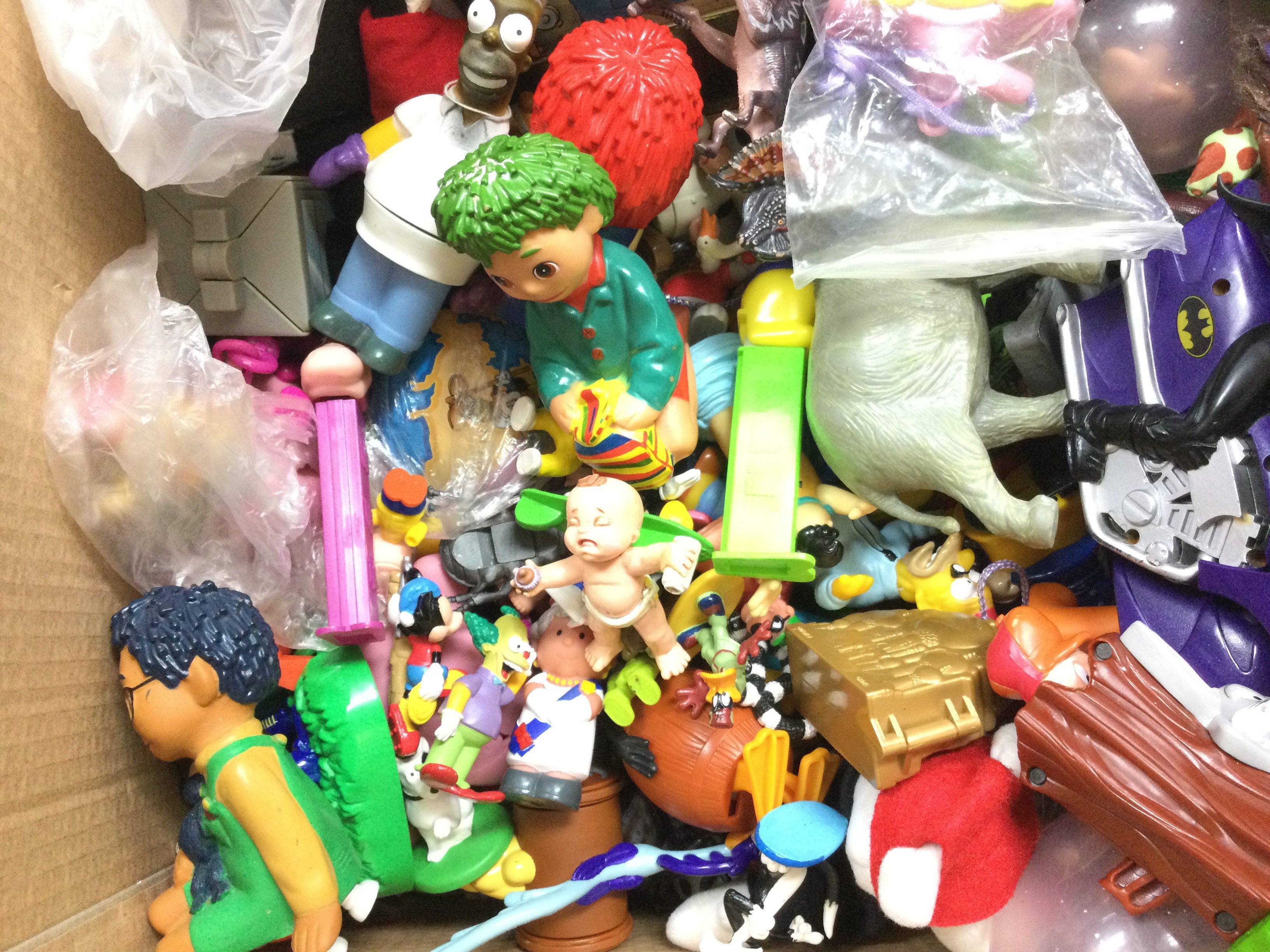 A Box Containing a Large Collection of Plastic Fig - Image 2 of 2