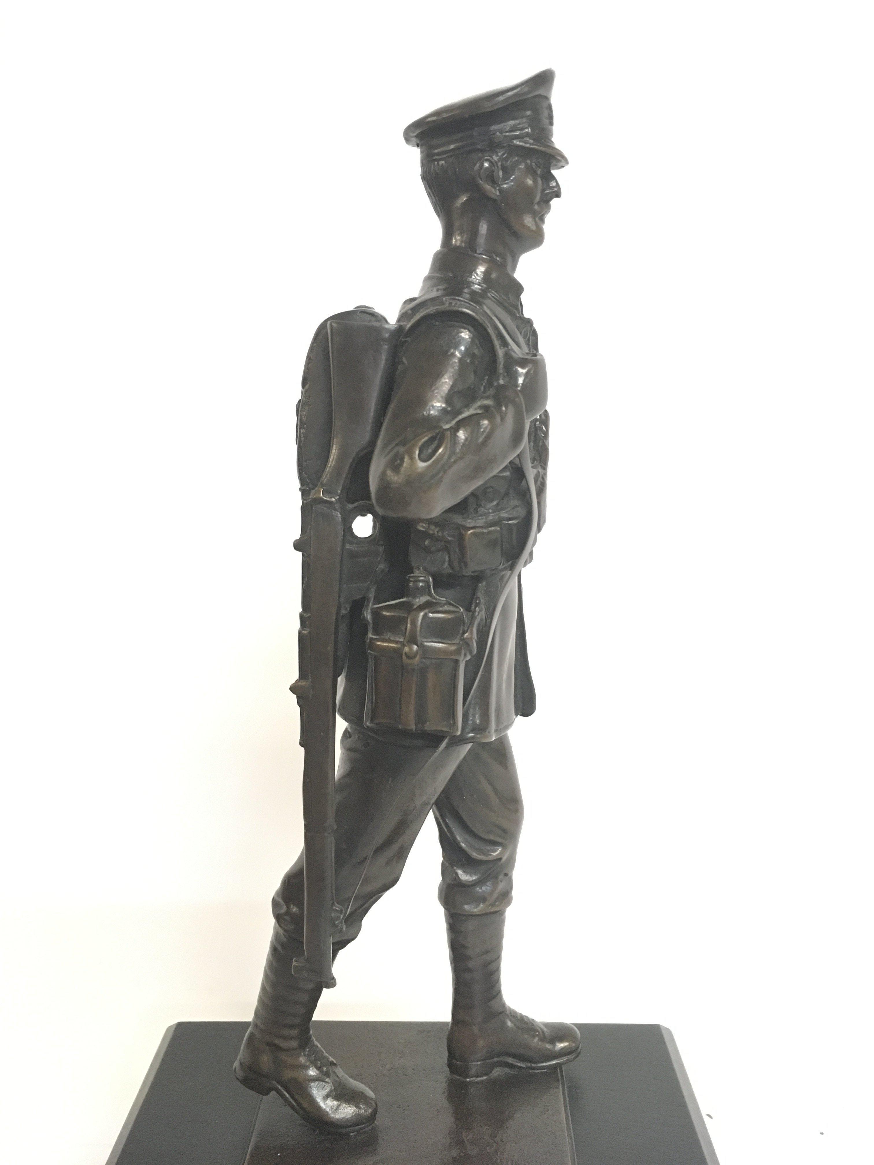 A bronze figure by Stadder of a WW1/2 Welsh genera - Image 4 of 7