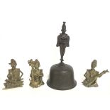 Bronze oriental bell and brass eastern musician fi