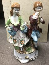 A large Capodimonte figural group, approx height 4