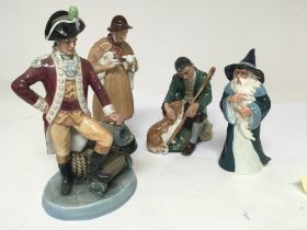 Four Royal Doulton figure Gandalf Officer of the l