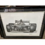 Alan Stammers Limited edition Damon Hill print signed by the artist and by Damon Hill. (D) with C.