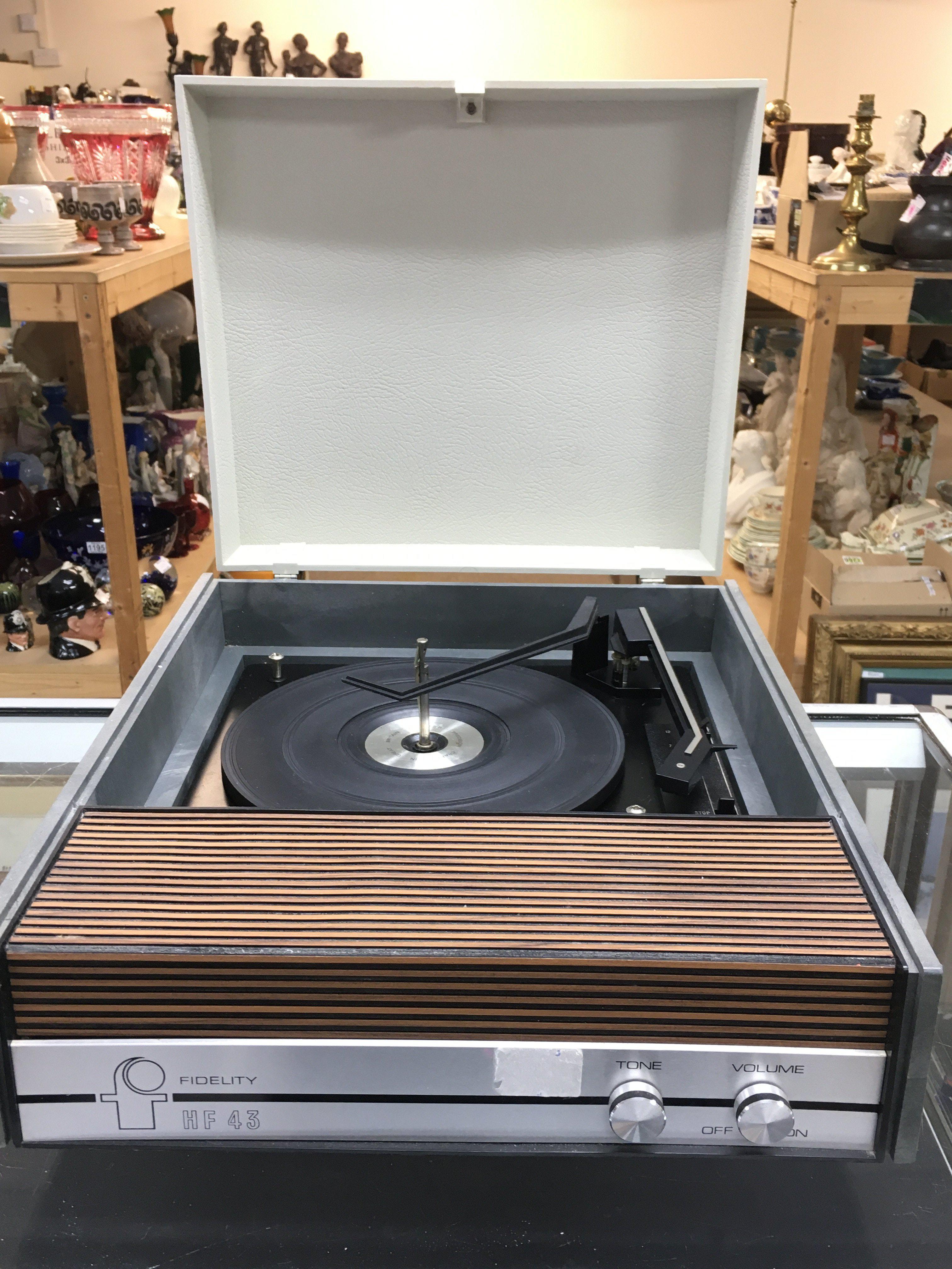 A Fidelity HF43 portable record player, This item