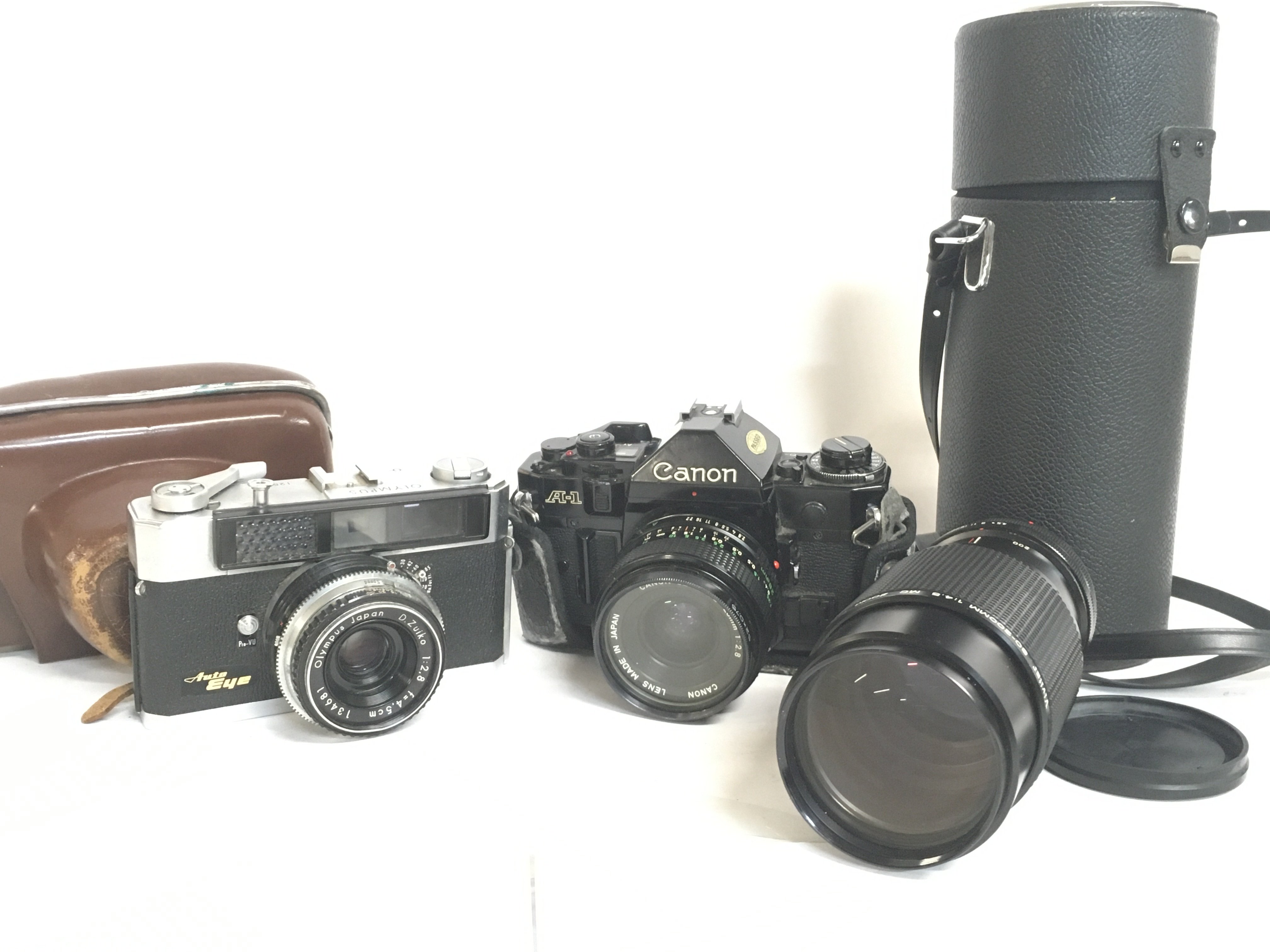 A box of camera equipment including a canon A-1 an - Image 2 of 3