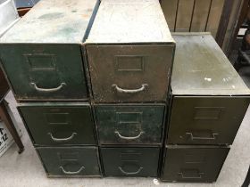 Vintage Milners safe Industrial metal filing cabin