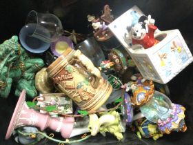 A Box Of Various Ceramics including Disney. Etc.